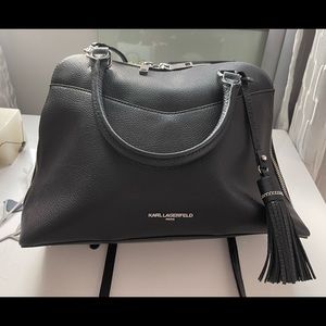 Karl Lagerfeld black leather bag